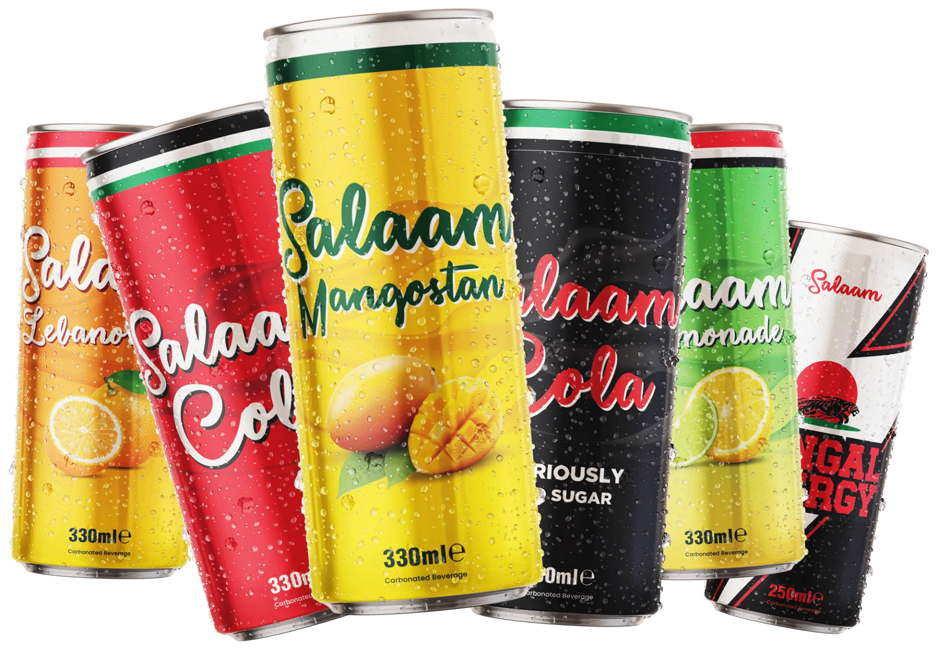 Het volledige Salaam Cola assortiment